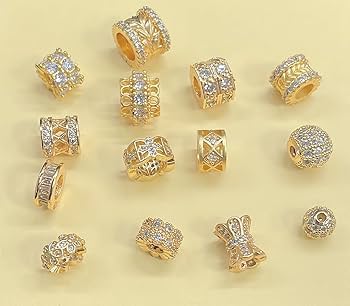 Amazon.co.jp: 14KGF ロンデル スペーサービーズ ゴールド